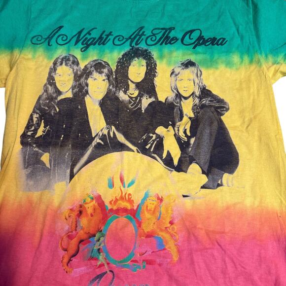 Queen Vintage "A Night At The Opera" Tie-Dye Band Tee, Freddie Mercury, Unisex S - Picture 2 of 4